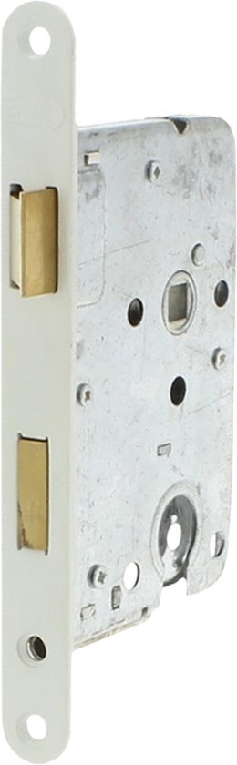 Starx Deurslot Binnendeur – Kamerdeurslot met Voorplaat Wit Lak – Slot met sleutels – 50 x 56 mm - STARX