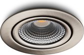 Ledisons LED Inbouwspots RVS met Driver - Kantelbaar IP44 1W 2700K Warm wit licht 240V 60 Stralingshoek >90 CRI - Vivaro RVS - Slechts 23MM inbouwdiepte! 5 jaar Garantie Energieverbruik: A++