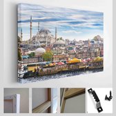 Istanbul, de hoofdstad van Turkije, is een oostelijke toeristische stad - Modern Art Canvas - Horizontaal - 307921724