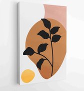 Botanische abstracte kunst achtergronden vector. Zomerse vierkante banier 1 - Moderne schilderijen – Verticaal – 1929690731 - 40-30 Vertical