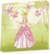 Knutselpakket met Ronde Steentjes, Dotz voor Volwassenen, Hobbypakket voor Kinderen Vanaf 8 Jaar - DBX.045 DOTZ - BOX Diamond Dotting kit - 28x28cm - Princess Adventure