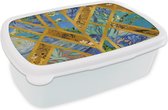 Broodtrommel Wit - Lunchbox - Brooddoos - Kunst - Van Gogh - Oude meesters - 18x12x6 cm - Volwassenen