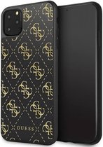 GUESS Double Layer Glitter Backcase Hoesje iPhone 11 Pro Max - Zwart