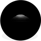 WallCircle - Wandcirkel ⌀ 150 - American Football op een zwarte achtergrond - zwart wit - Ronde schilderijen woonkamer - Wandbord rond - Muurdecoratie cirkel - Kamer decoratie binnen - Wanddecoratie muurcirkel - Woonaccessoires