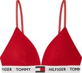 Tommy Hilfiger dames Tommy 85 triangel BH, katoen gevoerd, rood -  Maat: XL