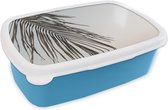 Broodtrommel Blauw - Lunchbox - Brooddoos - Zomer - Palmboom - Blad - 18x12x6 cm - Kinderen - Jongen