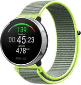 Nylon Smartwatch bandje - Geschikt voor  Polar Unite nylon band - fluoriserend - Strap-it Horlogeband / Polsband / Armband