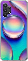 Geschikt voor Samsung Galaxy A32 5G hoesje - Water - Regenboog - Abstract - Siliconen Telefoonhoesje