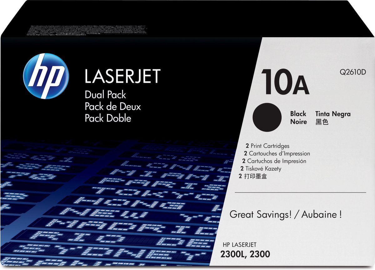 HP 10A - Tonercartridge Zwart - 2 stuks