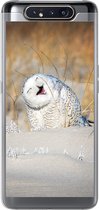 Geschikt voor Samsung Galaxy A80 hoesje - Uil - Sneeuw - Duin - Siliconen Telefoonhoesje
