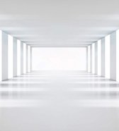 Dimex White Corridor Vlies Fotobehang 225x250cm 3-banen