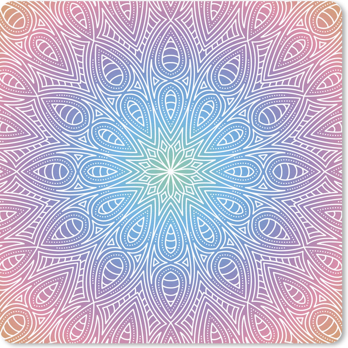 Muismat 30x30 cm - Mousepad Mandala met detail - Muismatten
