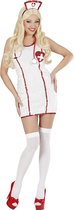Widmann - Verpleegster & Masseuse Kostuum - Paillettenjurk Verpleegster Ms Love Kostuum Vrouw - Wit / Beige - Small - Carnavalskleding - Verkleedkleding