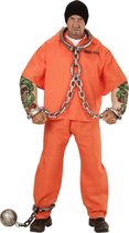 Widmann - Boef Kostuum - Amerikaanse Gevangene Met Tattoo - Man - Oranje - XL - Carnavalskleding - Verkleedkleding