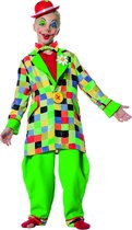 Wilbers - Clown & Nar Kostuum - Funky Funk Clown - Jongen - groen - Maat 140 - Carnavalskleding - Verkleedkleding