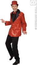 Glitter & Glamour Kostuum | Pailletten Colbert Rood Man | XL | Carnaval kostuum | Verkleedkleding