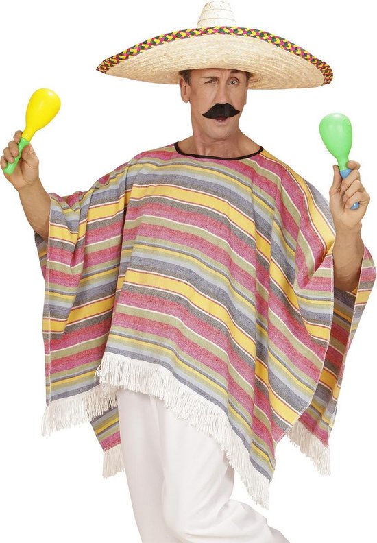 Veelkleurige Mexicaanse poncho voor volwassenen - Verkleedkleding | bol.com