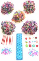 loombandsset Dots junior blauw 5000-delig