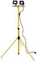 Werckmann LED Schijnwerper duo statief op driepoot  - Handig tijdens Klusjes of in Tuin (Ca.154cm)