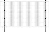 Everest Dubbelstaafmatten en palen 2008x1230 mm 2 m zilverkleurig