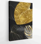 Canvas schilderij - Luxury gold wallpaper. Black and golden background 3 -    – 1915224106 - 50*40 Vertical