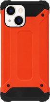 WLONS Rubber Kunststof Bumper Case Hoesje Geschikt Voor iPhone 13 - Oranje