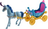 paard met koets Fashion Carriage 23 cm blauw
