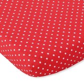 My Sweet Baby Hoeslaken Polka Dots Rood-Peuter (70 x 140 cm)