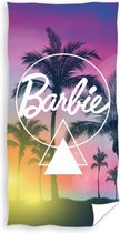 strandlaken Barbie meisjes 70 x 140 cm katoen roze