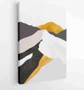 Canvas schilderij - Mountain and gold landscape wall arts vector 3 -    – 1894138453 - 40-30 Vertical