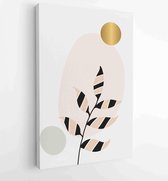 Canvas schilderij - Botanical and gold abstract wall arts vector collection. 2 -    – 1880158291 - 40-30 Vertical