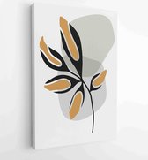 Canvas schilderij - Botanical and gold abstract wall arts vector collection. 3 -    – 1876883179 - 40-30 Vertical