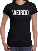 Halloween Weirdo halloween verkleed t-shirt zwart voor dames - horror shirt / kleding / kostuum S