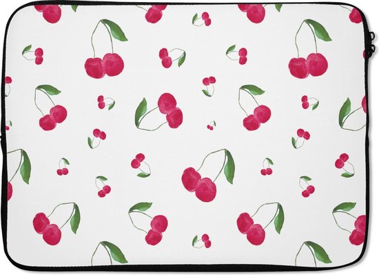 Housse pour ordinateur portable 13 pouces - Cerises - Aquarelle - Design - Housse pour ordinateur portable - Taille intérieure 32x22,5 cm