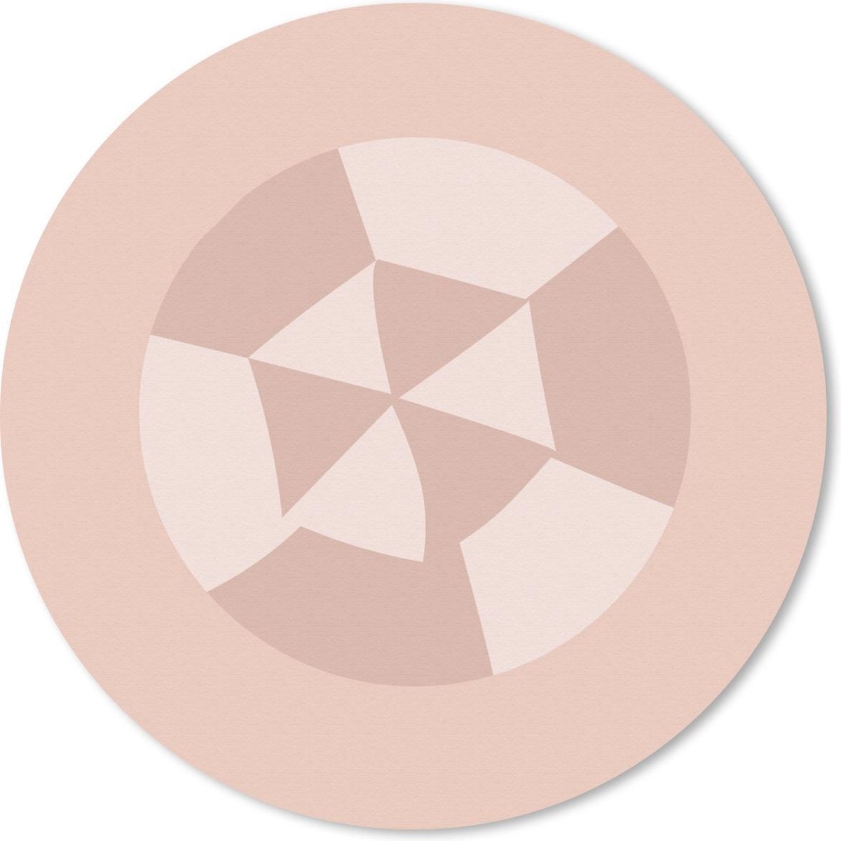 Muismat rond 20x20 cm - Mousepad Zomer - Strandparasol - Pastel - Ronde muismatten