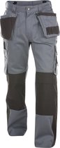 Dassy Seattle Tweekleurige holsterzakkenbroek met kniezakken 200428 (300 g/m2) - binnenbeenlengte Standaard (81-86 cm) - Cementgrijs/Zwart - 56