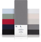 Blumtal Hoeslaken - Fitted Sheet - Jersey - Katoen -  140 x 200 x 30 cm - Grijs