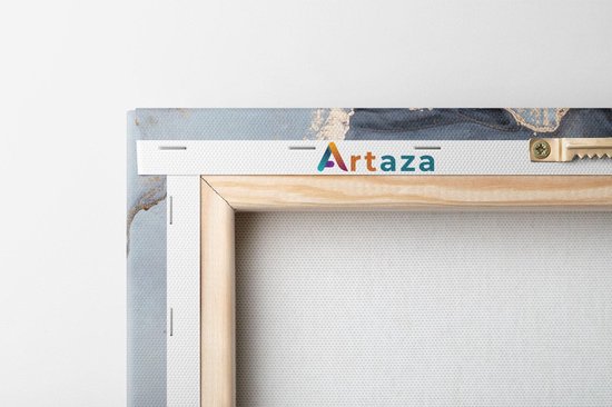 Artaza - Peinture sur toile - Art abstrait en marbre Grijs - 100x50 - Groot - Photo sur toile - Impression sur toile