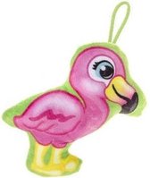 flamingo 14 cm pluche groen/roze