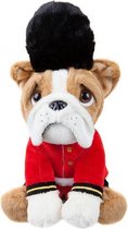 hondenknuffel Bulldog als Royal Guard 20 cm bruin