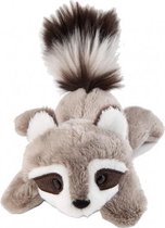 knuffelwasbeer junior 12 cm pluche grijs/wit
