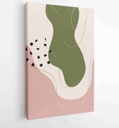 Canvas schilderij - Earth tones organic shape Art design for poster, print, cover, wallpaper, Minimal and natural wall art. Vector illustration. 3 -    – 1839106036 - 50*40 Vertica