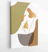 Canvas schilderij - Marble art design with abstract shape and gold pattern. Design for print, cover, wallpaper, Minimal and natural wall art. 2 -    – 1843024795 - 50*40 Vertical