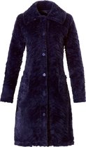 Pastunette Deluxe Dames doorknoop badjas - donkerblauw - 75192-321-6/526 - maat XL