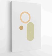 Canvas schilderij - Abstract organic shape Art design for poster, print, cover, wallpaper, Minimal and natural wall art. Vector illustration. 1 -    – 1833926557 - 80*60 Vertical
