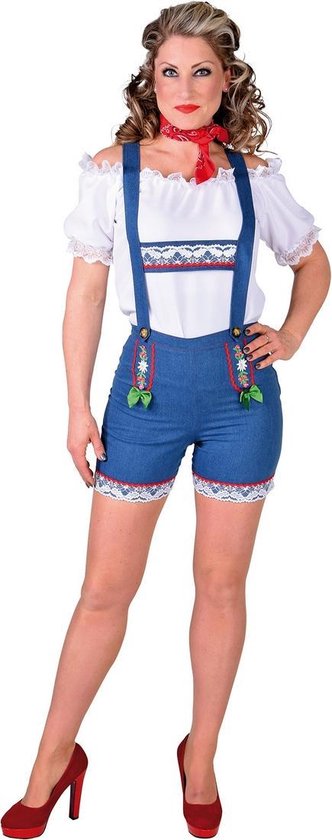 Tiroler hotpants dames lederhose - Maat L