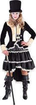 Magic By Freddy's - Steampunk Kostuum - Steampunk Blackpool Beauty - Vrouw - zwart - Extra Small - Carnavalskleding - Verkleedkleding