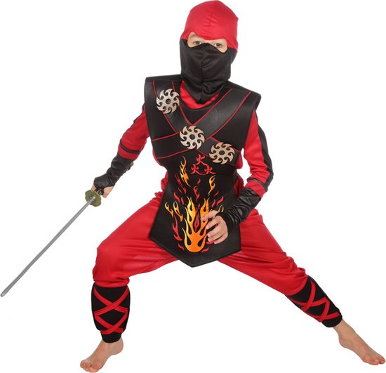 Déguisement ninja rouge étoiles garçon, achat de Déguisements