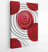 Canvas schilderij - Earth tones organic shape Art design for poster, print, cover, wallpaper, Minimal and natural wall art. Vector illustration. 3 -    – 1873831147 - 40-30 Vertica