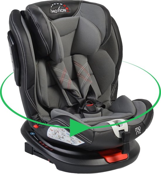 Aanvulling maandelijks Groene achtergrond Cangaroo Motion 360° Autostoel - Isofix - Draaibaar - Grijs - 0 tot 36 kg -  Autostoel... | bol.com